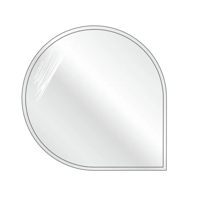Sklo pod krbové kachle okrúhle rohové 1100x1100x6mm