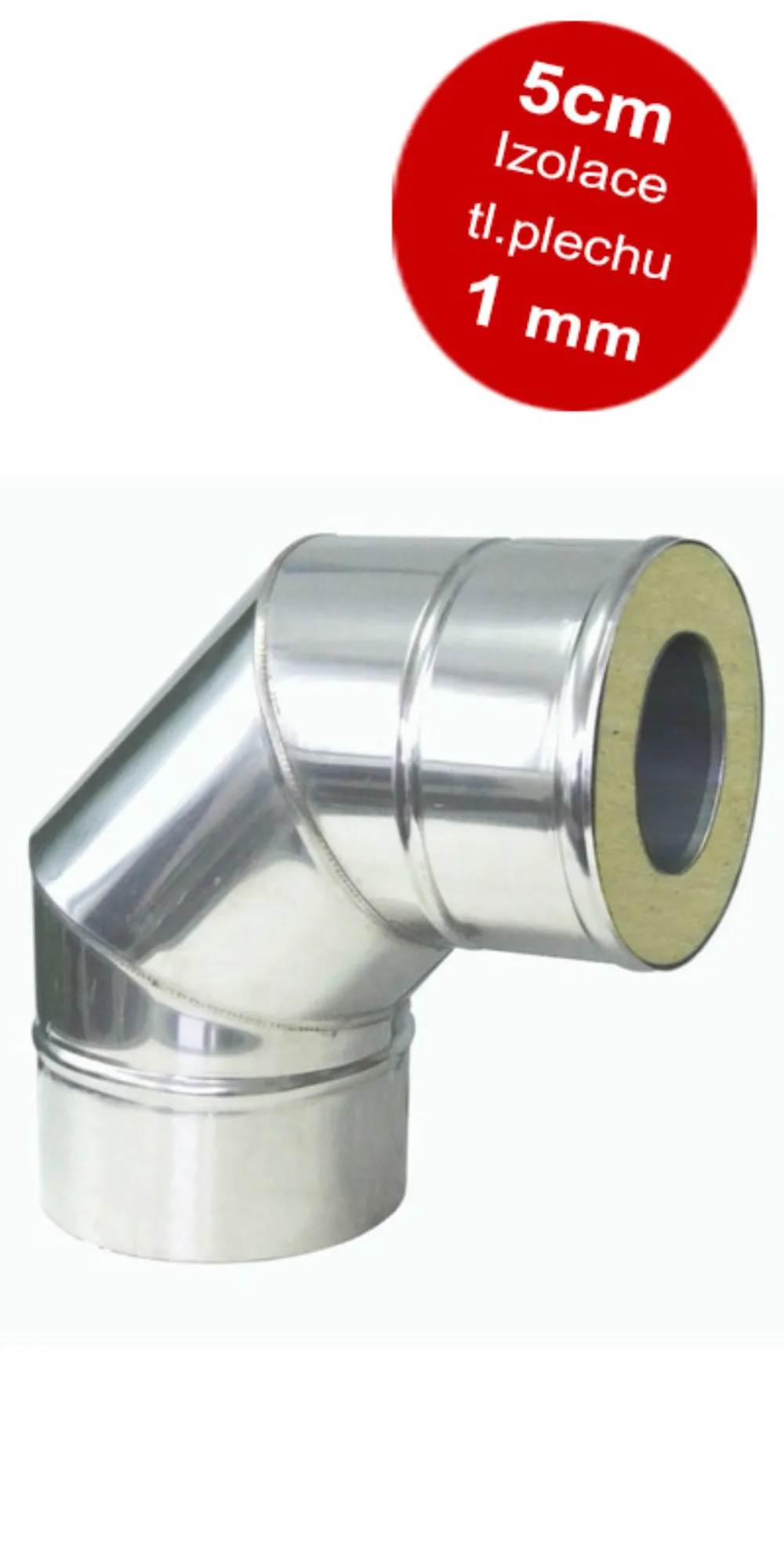 IZOL nerezové koleno 400 87° 1,0 – rad IZOL, Ø 400 mm, hrúbka 0,8 mm